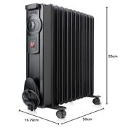 Olieradiator (11 kamers) Black & Decker BXRA2000E Zwart 2000 W - thumbnail