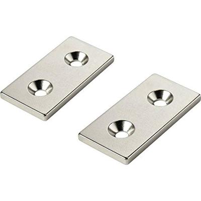 TRU COMPONENTS W40L20T5-2M4 Permanente magneet Rechthoekig (l x b x h) 40 x 20 x 5 mm N35 Grenstemperatuur (max.): 80 °
