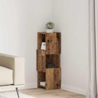 Hoekkast Wit 25,5x25x80cm Bewerkt hout - thumbnail