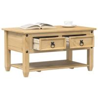 Salontafel met lades Corona 85x50x45 cm massief grenenhout - thumbnail