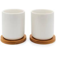 Bredemeijer theemok umea 200ml wit en onderzetter set 2 - thumbnail