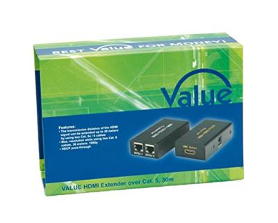 VALUE HDMI verlenging via Cat.5, max 25m