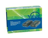 VALUE HDMI verlenging via Cat.5, max 25m - thumbnail