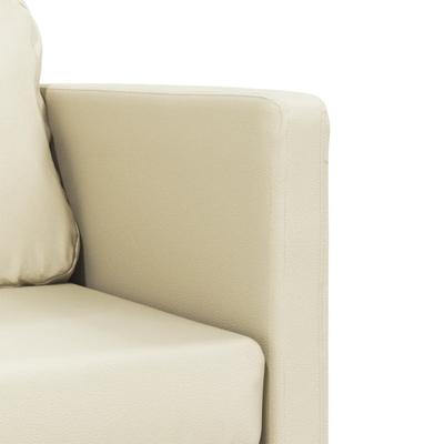 Slaapbank vloermodel 2-in-1 112x174x55 cm kunstleer crmekleur