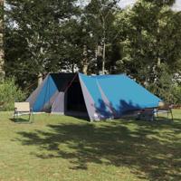 VidaXL Gezinstent met dak met opslag blauw en grijs 660 x 456 x 200 cm - thumbnail