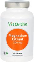 Vitortho Magnesium Citraat Tabletten 200mg - thumbnail