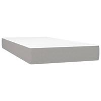 Boxspring met matras stof lichtgrijs 80x200 cm - thumbnail