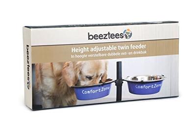 Standaard Comfort Zone met 2 blauwe 25 cm hondenvoerbakkenbakken