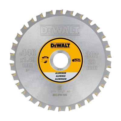 DeWALT Cirkelzaagblad voor Aluminium | Ø 140mm Asgat 20mm 30T - DT1910-QZ