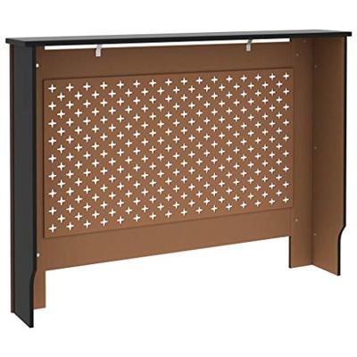 VidaXL Radiatorombouw 112x19x81,5 cm mdf zwart