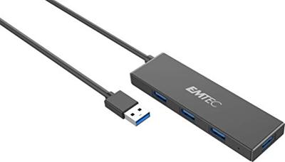 Emtec Hub Ultra Slim USB3.1 4-Port T620A Type-A - Micro SD, ECHUBT620A