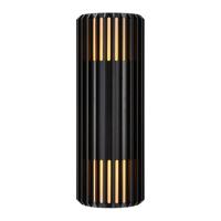 Buitenlamp Aludra Zwart Up Down metaal Ribbel - thumbnail