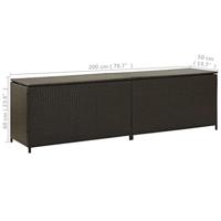 Tuinbox 200x50x60 cm poly rattan bruin - thumbnail