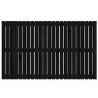Wandhoofdbord 147x3x90 cm massief grenenhout zwart - thumbnail