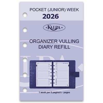 Agendavulling 2026 Kalpa Pocket 7dagen/2pagina's Agendavulling 2026 Kalpa Pocket 7dagen/2pagina's