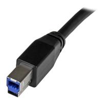 StarTech.com 10 m actieve USB 3.0 USB-A naar USB-B kabel - USB A naar USB B aansluitkabel - USB 3.1 Gen 1 (5 Gbit/s) - thumbnail