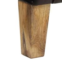 Kuipstoel echt leer zwart - thumbnail