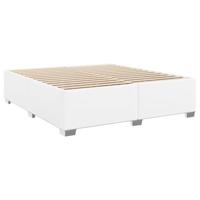 Boxspring met matras kunstleer wit 180x200 cm - thumbnail