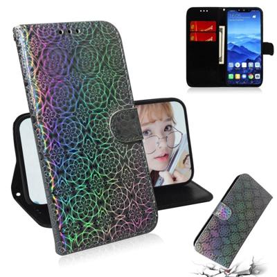 Voor Huawei mate 20 Lite effen kleur kleurrijke magnetische Buckle horizontale Flip PU lederen draagtas met houder & kaartsleuven & portemonnee & Lany