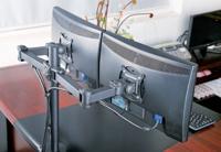 Techly ICA-LCD 382-D flat panel bureau steun 68,6 cm (27") Zwart - thumbnail