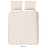 Good Morning Dekbedovertrek "uni dessin" - Zand - (200x200/220 cm) - Katoen - thumbnail