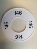 Maatring 9cm wit/zwart 146 - thumbnail