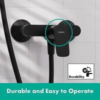 Hansgrohe Logis ééngreeps douchemengkraan opbouw, mat zwart - thumbnail
