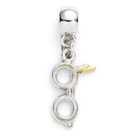 Harry Potter Charm Lightning Bolt with Glasses (silver plated) - thumbnail