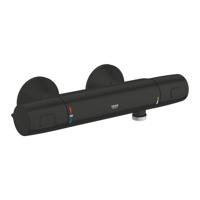 Douchekraan Thermostatisch GROHE Precision Trend New hoh 12 cm Mat Zwart - thumbnail