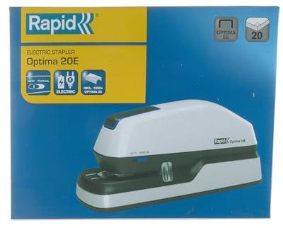 Nietmachine elektrisch Rapid Optima 20 20vel zilver/zwart