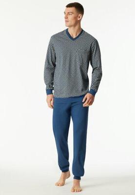 Schiesser Schiesser Heren Pyjama Long atlanticblue 181162 54/XL