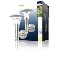 Wandlamp Buiten 60 W Incl. Bewegingssensor Geborsteld Staal - thumbnail