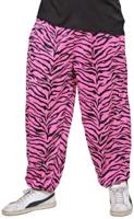 Baggy Broek 80's zebra roze - thumbnail