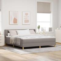 Boxspringbed met matras Taupe 200 x 180 cm Polyester - thumbnail