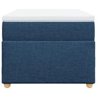 Boxspring met matras stof blauw 90x190 cm - thumbnail