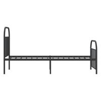 Bedframe met hoofd- en voeteneinde metaal zwart 90x190 cm - thumbnail