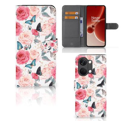 OnePlus Nord 3 Hoesje Butterfly Roses OnePlus Nord 3 Hoesje Butterfly Roses