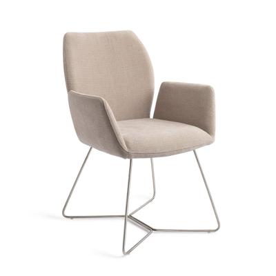 Jesper Home Eetkamerstoel 'Misaki' Beehive Steel, kleur Sand Strand