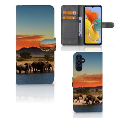 Samsung Galaxy M14 | Telefoonhoesje | Met pasjeshouder | Olifanten Samsung Galaxy M14 | Telefoonhoesje | Met pasjeshouder | Olifanten