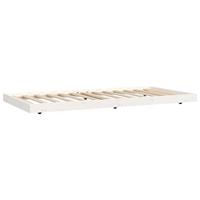 Bedframe zonder matras massief grenenhout wit 90x200 cm - thumbnail