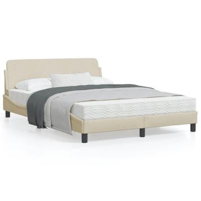 Bedframe "Dover" stof crmekleurig 140x190 cm Bedframe "Dover" stof crmekleurig 140x190 cm
