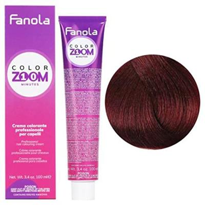 Fanola Color Zoom Permanent Hair Color 4.5 Chestnut Mahony 100ml