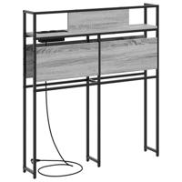 Opberghoofdbord met hoofdeinde met opslag Grijs sonoma 100 cm Bewerkt hout - thumbnail