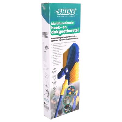 Shine Verlengbare Borstel voor Dakgoot en Hoeken 360 cm Blauw/Geel Shine Verlengbare Borstel voor Dakgoot en Hoeken 360 cm Blauw/Geel