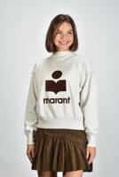 Marant Etoile trui Moby SW0003FA-A1M07E ecru/brown - thumbnail