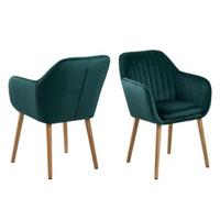 Bendt Eetkamerstoel 'Albin' Velvet, kleur Bottle Green - thumbnail