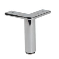 Stalen meubelpoot chroom hoek 13 bij 13 cm en hoogte 15 cm - thumbnail
