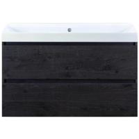 Maxx XL Badmeubelset 100 cm - Black Oak - Wastafel Just Zonder Kraangat - thumbnail