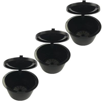 3 stuks koffie machine universele capsule Cup over-behandeling Cup koffie filter (zwart)