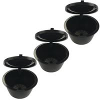 3 stuks koffie machine universele capsule Cup over-behandeling Cup koffie filter (zwart) - thumbnail
